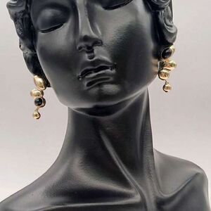 Gold geo stud earrings #46